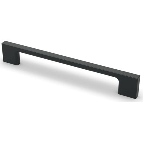 Hettich Griff Belluno, Bohrabst. 160 / 192 mm, L 200 mm, B 9 mm, H 30 mm, Schwarz matt
