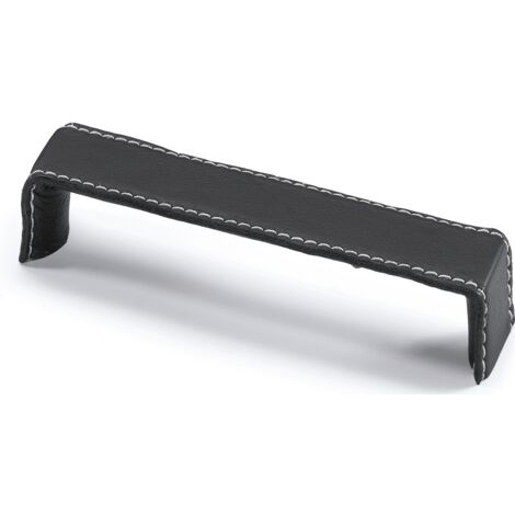 Hettich Griff Dublina,  Bohrabst. 160 mm,  Leder schwarz