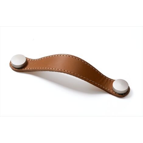 Hettich Griff Gela, Bohrabst. 128 mm, Leder hellbraun