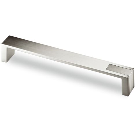 Hettich Griff Intra,  Bohrabst. 192mm,  L 204mm,  Edelstahl Optik gebürstet / Edelstahl Opt