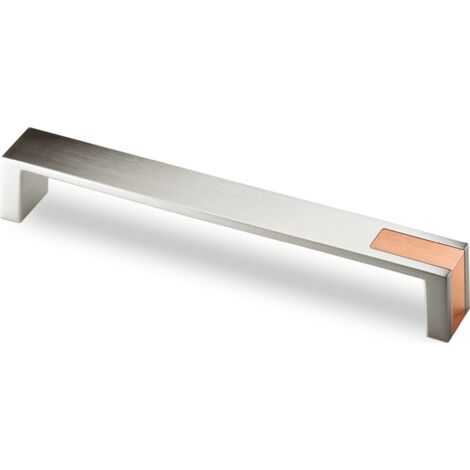 Hettich Griff Intra,  Bohrabst. 192mm,  L 204mm,  Edelstahl Optik gebürstet / Kupfer Optik