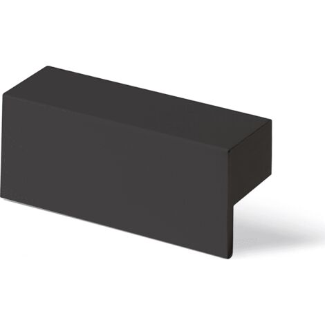 Hettich Griff Trani,  Bohrabst. 64,  L 84 mm,  B 26 mm,  H 16 mm,  Schwarz matt