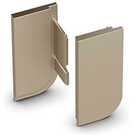 Hettich Griffmuld.-Endkappenset,  Canis L,  9210128, Anschlag links,  Aluminium