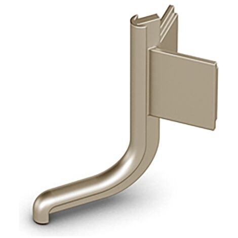 Hettich Griffmulde-Außenecke,  90°,  Canis L,  9210125,  Aluminium edelstahloptik