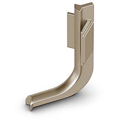 Hettich Griffmulde-Innenecke,  90°,  Canis L,  9210119,  Aluminium edelstahloptik