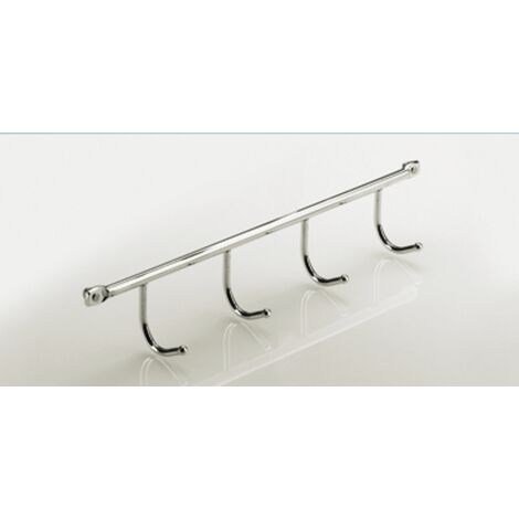 Hettich Hochschrank-Hakenleiste 49275, Anz.Haken 4,  Stahl verchromt