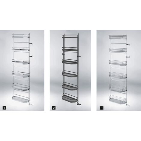 Hettich Hochschrank-Türregal, Schrankb.450mm,  Arena Classic/Dispensa Duo,  9079849,  F49