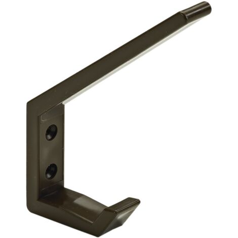 Hettich Hut- & Mantelhaken 13,5 x 1,8 x 9,0 cm Kunststoff braun - 1 Stück Haken