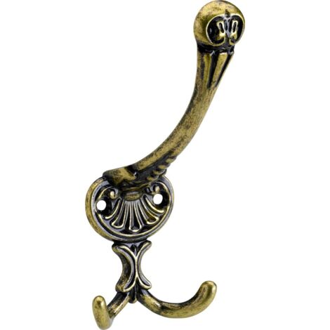 Hettich Hut- & Mantelhaken 14,5 x 5,8 x 7 cm  brüniert gold - 1 Stück Haken