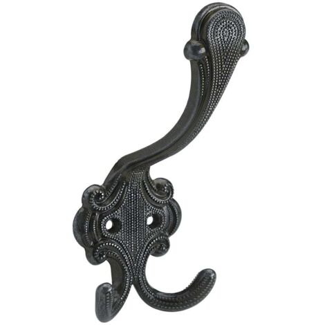 Hettich Hut- & Mantelhaken 14,5 x 5,8 x 7 cm  brüniert silber - 1 Stück Haken
