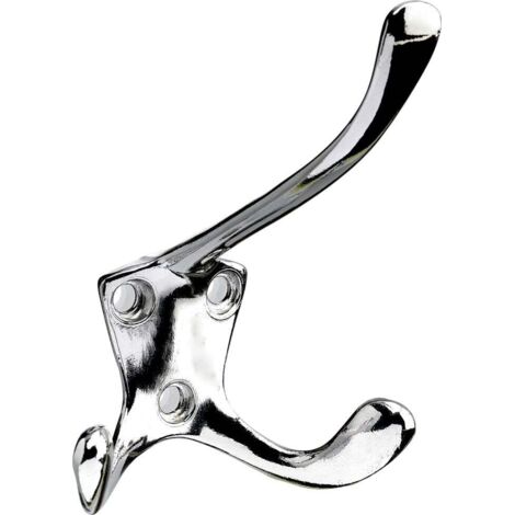 Hettich Hut- & Mantelhaken 9,6 x 7,6 x 9 cm  vernickelt silber - 1 Stück Halterungen & Griffe