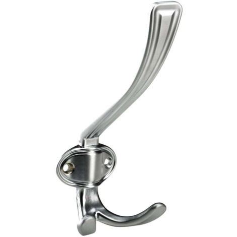 Hettich Hut- und Mantelhaken 15,5 x 6,8 x 8 cm  Aluminium-Optik - 1 Stück Möbelbeschläge