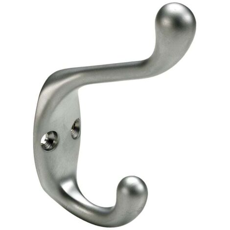 Hettich Hut- und Mantelhaken 9 x 2,4 x 6,3 cm  Aluminium-Optik - 1 Stück Haken