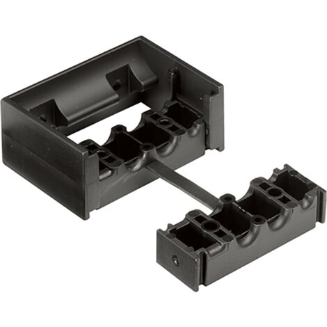 Hettich Kabel-Zugentlast. 46053,  für bis zu 4 Kabel,  Kunststoff schwarz,  zum Anschrauben