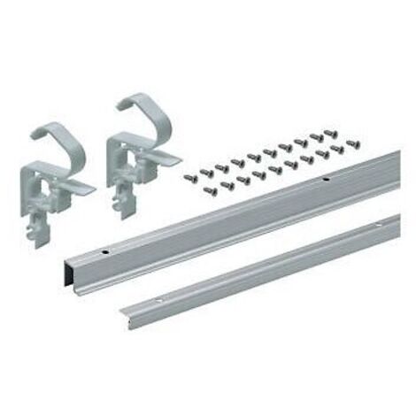 Hettich – Kit de profilé WINGLINE L 2400mm – Aluminium pour portes en bois – Capacité 25 kg – Installation facile avec vis pré-perforées