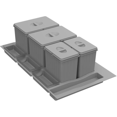 Hettich Küch.-Abfallsystem, ArciTech/InnoTech Pull 9132350,  12l,  12l,  5,5l,  5,5l,  KB900mm