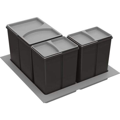 Hettich Küchen-Abfallsystem,  Bin.it Smart 600 9208752,  KB 600mm,  KF grau anthrazit matt