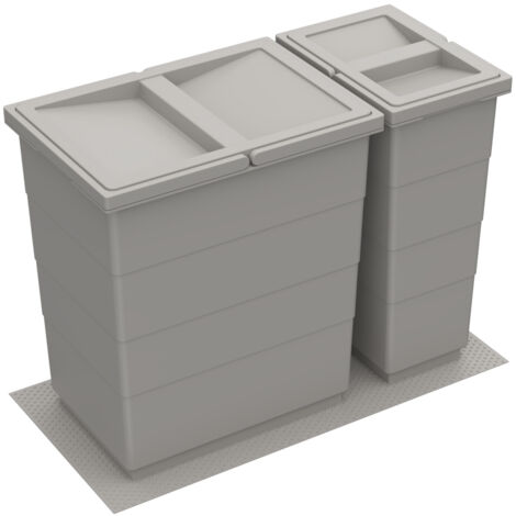 Hettich Küchen-Abfallsystem,  Bin.it Vario 300 9207645,  KB 300mm,  Kunststoff grau matt