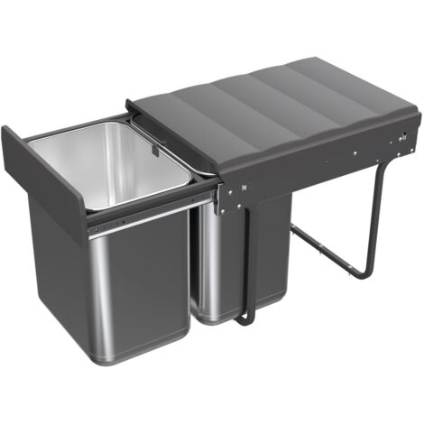 Hettich Küchen-Einbauabfallsammler,  Bin.it Duo II 49475,  KB min.400mm,  20l