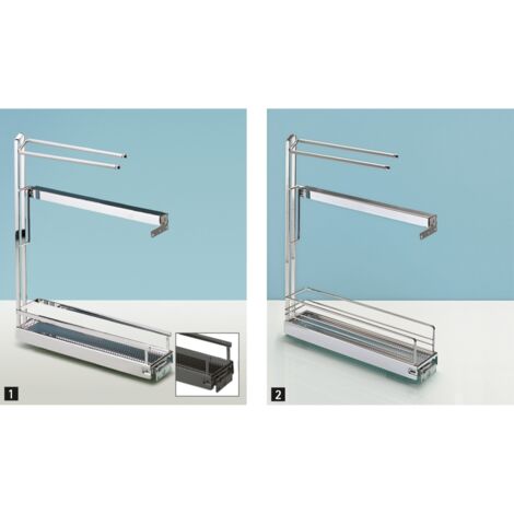 Hettich Küchenunterschrank-Handtuchhalterauszug 90°,  Style 9207580,  R,  KB150mm,  silb.