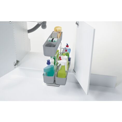 Hettich Küchenunterschrank-Putzmittelauszug,  mit Dämpfung,  9162085,  Stahl