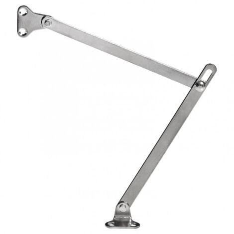 Hettich – Lot de 2 compas d'abattant 250 mm – Acier nickelé – Angle d'ouverture jusqu'à 90° – Fixation droite et gauche