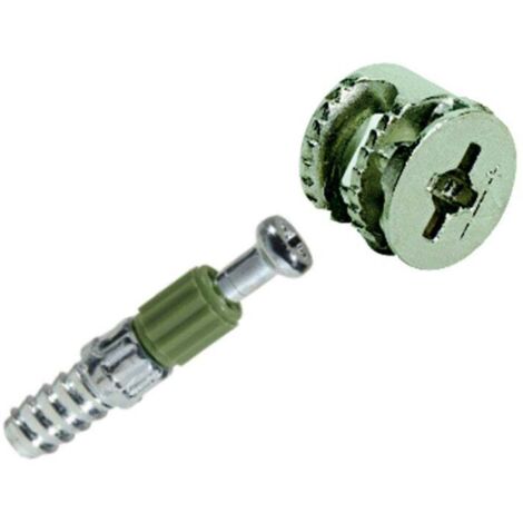 Hettich – Lot de 8 ferrures d'assemblage en acier nickelé – Longueur 20mm – Épaisseur 8mm – Pour meubles – Charge maximale 62kg