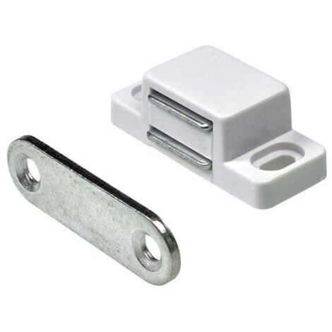 Hettich Magnetschnäpper 13 x 15 x 35 mm weiß 4 kg - 4 Stück Möbelbeschläge