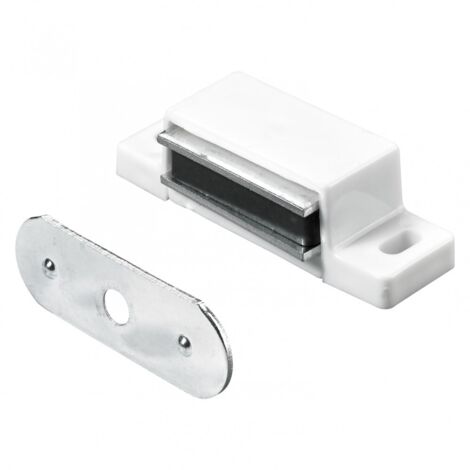 Hettich Magnetschnäpper 15 x 14 x 45 mm weiß 4 kg - 10 Stück Möbelbeschläge
