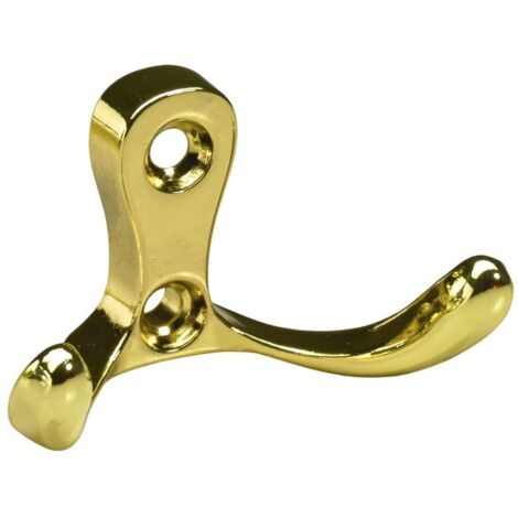 Hettich Mantelhaken 3,1 x 5,8 x 2,9 cm vermessingt gold - 1 Stück Möbelbeschläge