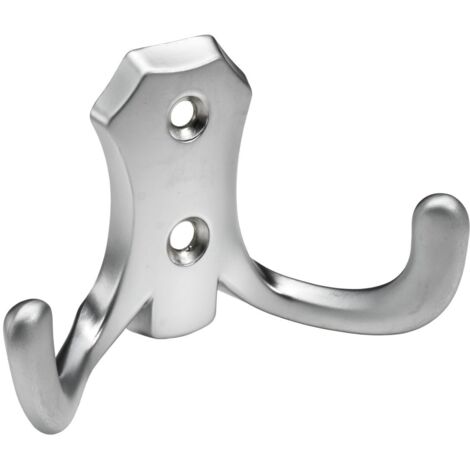 Hettich Mantelhaken 4,7 x 7,7 x 3 cm Aluminium-Optik - 1 Stück Möbelbeschläge