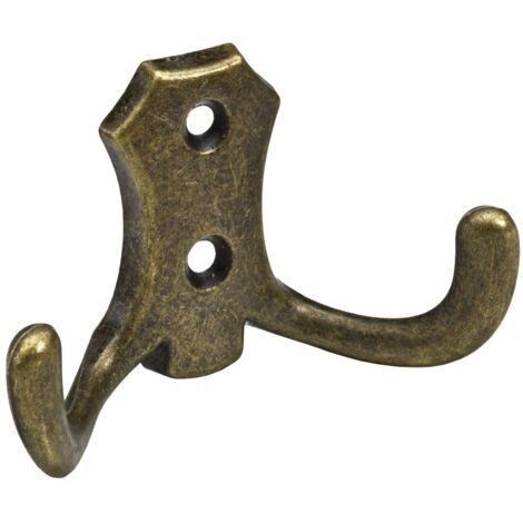 Hettich Mantelhaken 4,7 x 7,7 x 3,0 cm Zinkdruckguss brüniert - 1 Stück Möbelbeschläge