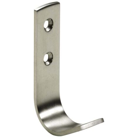 Hettich Mantelhaken 7,3 x 2,0 x 4,2 cm Stahl Edelstahl-Optik - 1 Stück Haken