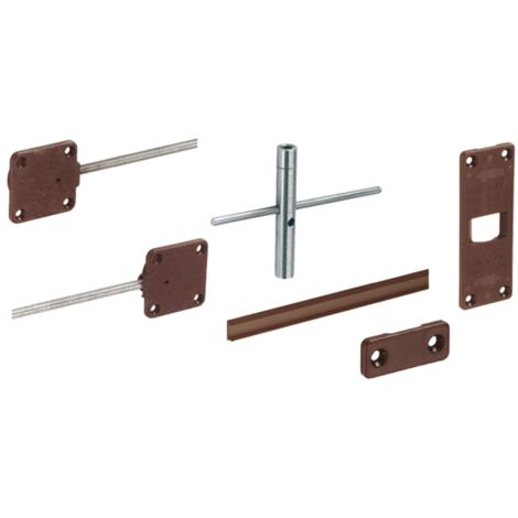 Hettich MB-Ausrichtbeschlag,  TS 16,  TH max. 2600mm 73347,  Kunststoff braun