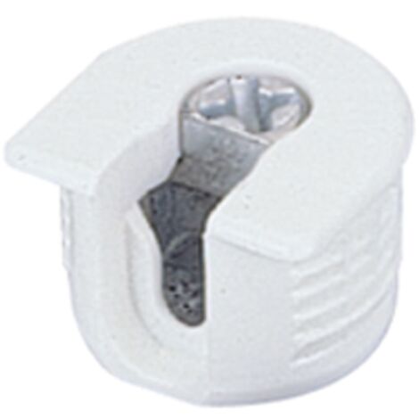 Hettich MB-Exzenter-Verbindungsbeschlag, Bohr Ø 20x12, 5mm, VB 35 M/16, 65503, weiß