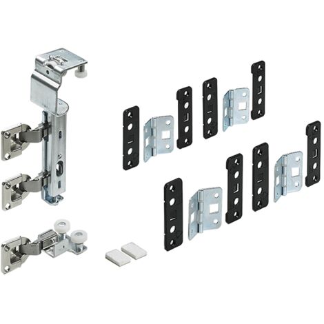 Hettich MB- Falttürbeschl.-Set,  1-T.,  2-Fl.,  WingLine 220,  41247,  für vorliegende Türen