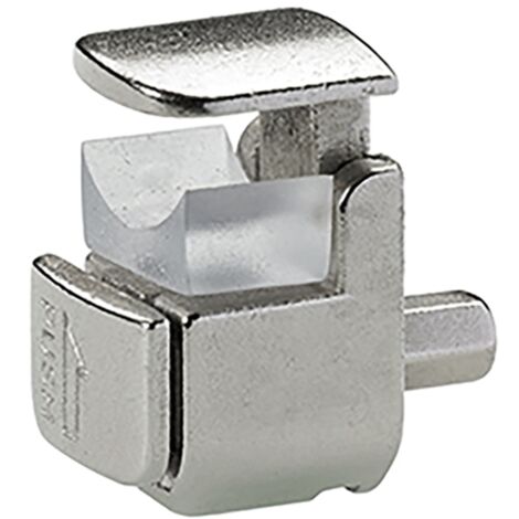 Hettich MB-Glasbodenträger,  mit Zapfen,  9080214,  Zapfen Ø 5mm,  Zinkdruckguss vernickelt