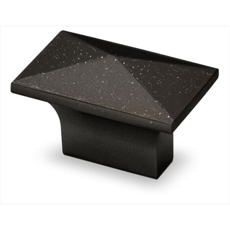 Hettich MB-Knopf,  Tarraco,  9206138,  B 30mm,  L 49mm,  H 28mm,  Zink,  schwarz matt