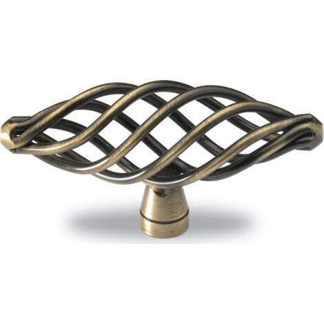 Hettich MB-Knopf,  Valentia,  9070513,  B 77mm,  H 37mm,  Stahl,  messingoptik antik