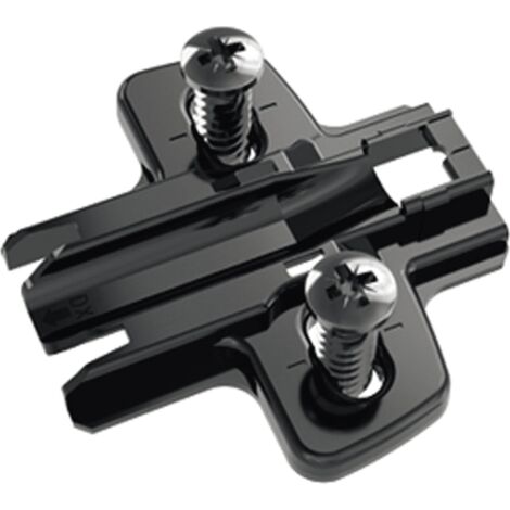 Hettich MB-Kreuzmontageplatte,  Distanz 1,  5mm,  Sensys 8099,  9091800,  obsidianschw. vern.