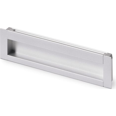 Hettich MB-Muschelgriff,  Nidum,  9071075,  H 12mm,  eckig,  aluminiumoptik