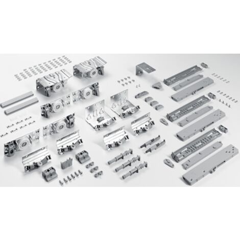 Hettich MB-Schiebetürbeschläge-Set,  TopLine XL,  9135008,  3-T.,  für vorlieg. Türen,  80kg
