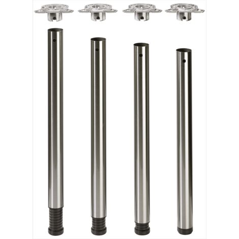 Hettich MB-Tischbeinset,  Ø 60x650mm,  Femi,  70202,  chrom hochglanz