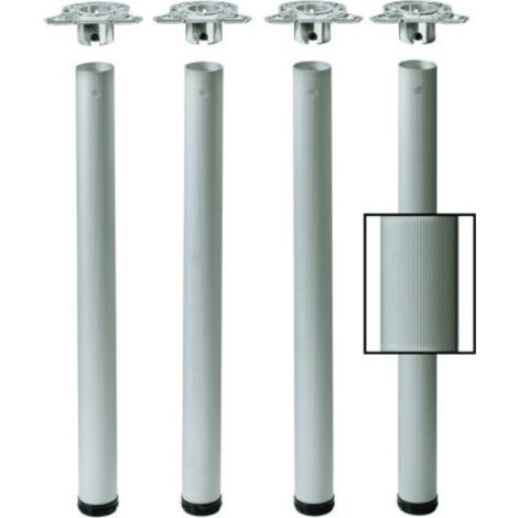 Hettich MB-Tischbeinset,  Ø 60x710mm,  Efui,  70146 geriffelt