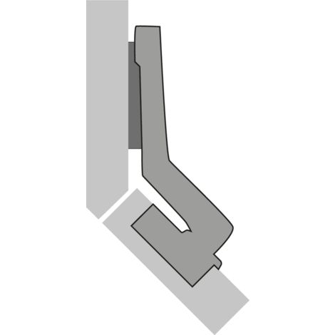 Hettich MB-Topfscharnier,  Intermat 9936,  73933,  95°,  Kröpf. -17mm,  ZDG silber vernickelt