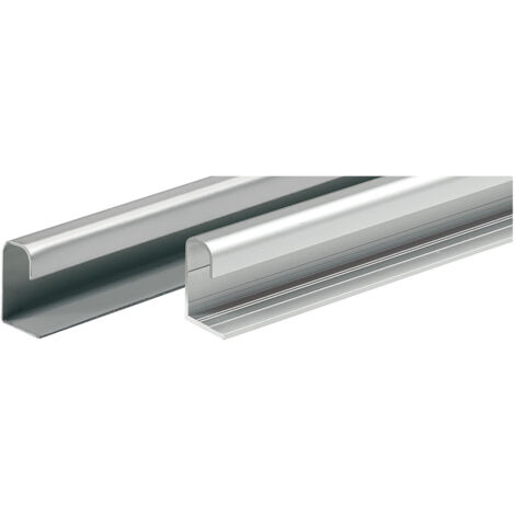 Hettich MB-Türleiste,  TS 15-16mm,  2500mm,  TopLine M,  9130038,  silber,  eloxiert