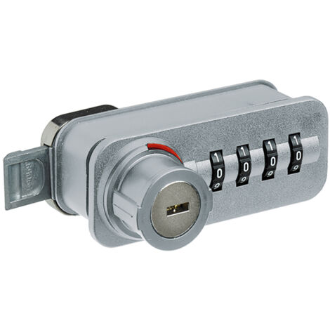 Hettich MB-Zahlenschloss,  mit Schnäpper 9206799,  Kunststoff/Stahl chromoptik matt,  links
