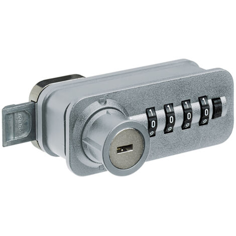 Hettich MB-Zahlenschloss,  mit Schnäpper 9206815,  Kunststoff/Stahl chromoptik matt,  links