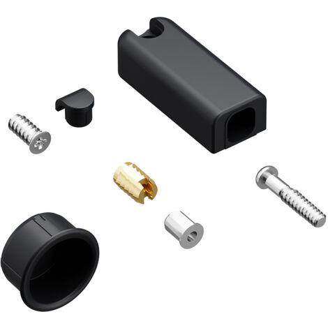 Hettich MB-Zuhaltung,  WingLine L,  9264192,  Bodenrücksprung 3mm,  Kunststoff schwarz