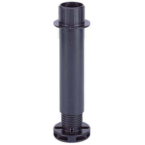 Hettich Mittelbalken-Stützfuß,  47630, Belastb.je Stk. 450kg,  150mm,  Kunststoff schwarz
